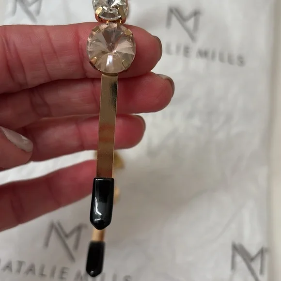 Natalie Mills glamband headband with pink and clear rhinestones NWOT - Picture 3 of 6